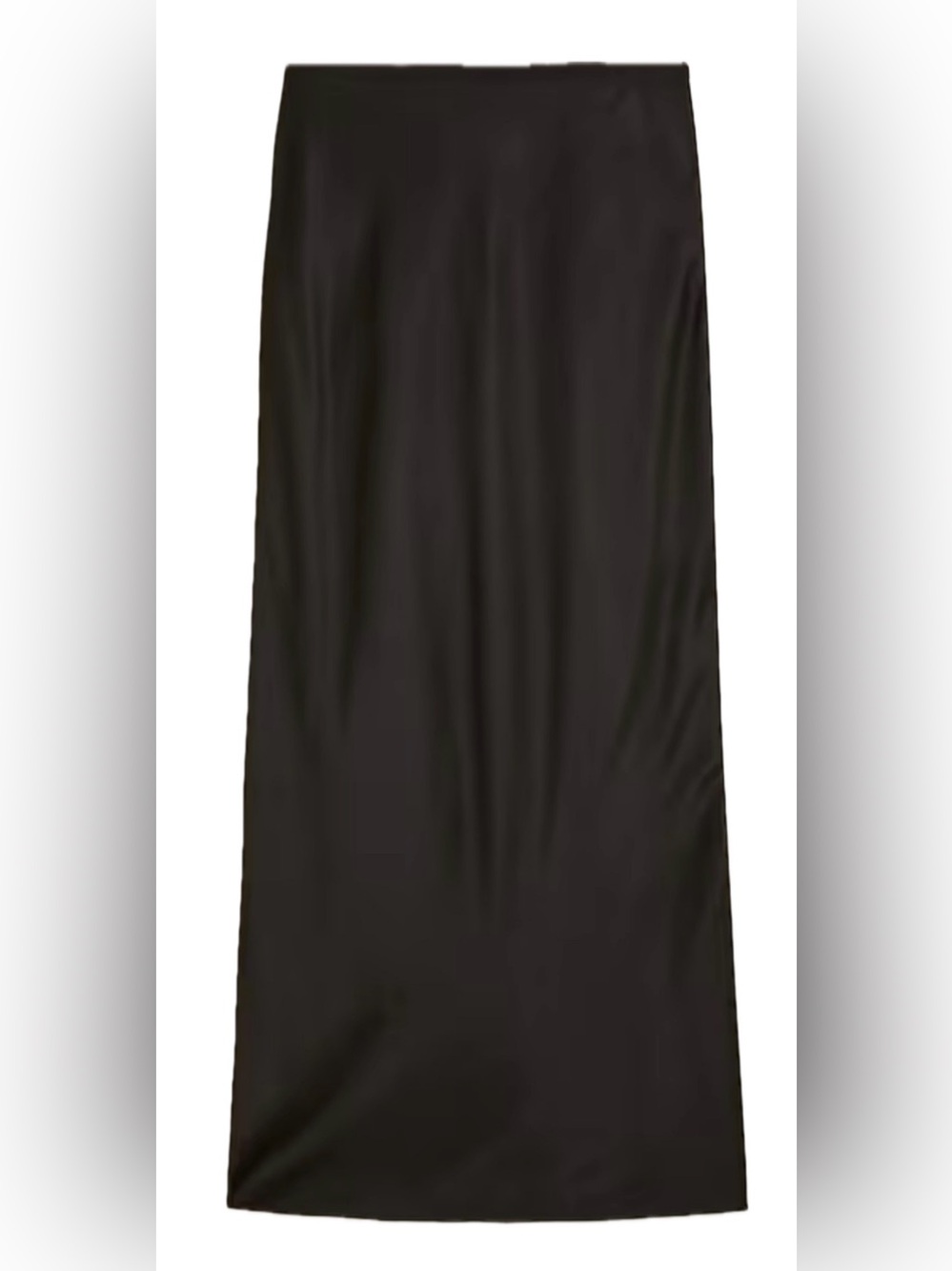 NWOT J. Crew Black New Gwyneth Slip Skirt in Viscose Charmeuse, size L